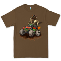 Cacao monster truck and t rex dinosaur Premium Tee - LillyAllenDesigns