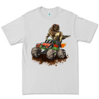 Dove Grey monster truck and t rex dinosaur Premium Tee - LillyAllenDesigns