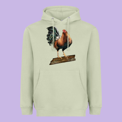 American Game Rooster Standing Heavyweight Hoodie Designed By Lillyallendesigns