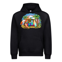 Black camp life beach Urban Hoodie - BarkalooDesign