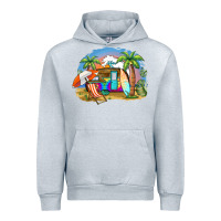 Heather Grey camp life beach Urban Hoodie - BarkalooDesign