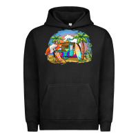 Pigment Black camp life beach Urban Hoodie - BarkalooDesign