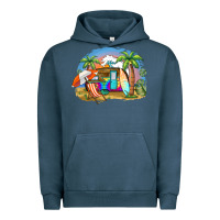 Pigment Midnight Navy camp life beach Urban Hoodie - BarkalooDesign