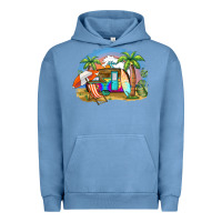 Pigment Pebble Blue camp life beach Urban Hoodie - BarkalooDesign