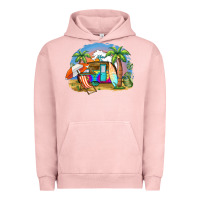 Pigment Salmon camp life beach Urban Hoodie - BarkalooDesign