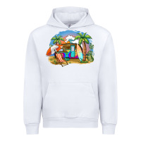 White camp life beach Urban Hoodie - BarkalooDesign
