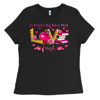Black in october we wear pink teacher Ladies Tee - LillyAllenDesigns