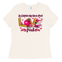 Bone in october we wear pink teacher Ladies Tee - LillyAllenDesigns