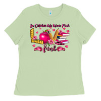 Matcha in october we wear pink teacher Ladies Tee - LillyAllenDesigns