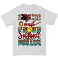 Dove Grey loud and proud softball mom Premium Tee - RanaPortraitStore