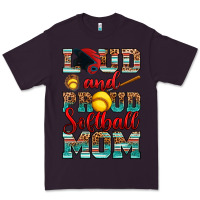 Plum loud and proud softball mom Premium Tee - RanaPortraitStore