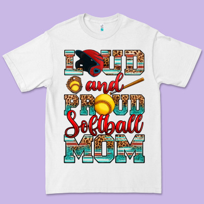 Loud And Proud Softball Mom Premium Tee Designed By Ranaportraitstore