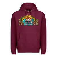 Burgundy football mom Premium Hoodie - BundleAndBundleShop