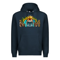 Navy football mom Premium Hoodie - BundleAndBundleShop