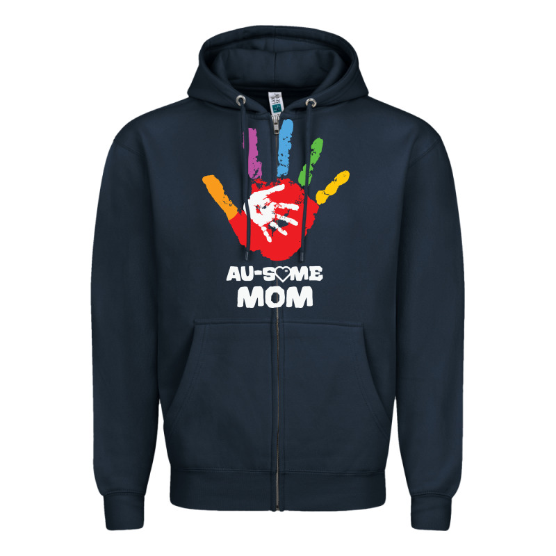 Lil Autism Mom Zipper Hoodie by CowhideDigitalArt | Teevron