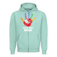 Seafoam LIL Autism Mom Zipper Hoodie - CowhideDigitalArt