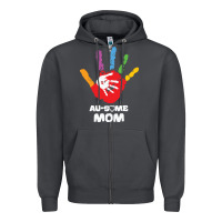 Smoke LIL Autism Mom Zipper Hoodie - CowhideDigitalArt