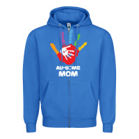True Royal LIL Autism Mom Zipper Hoodie - CowhideDigitalArt