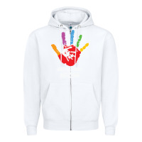 White LIL Autism Mom Zipper Hoodie - CowhideDigitalArt