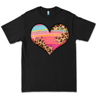 Black valentine s day colorful heart Premium Tee - LillyAllenDesigns