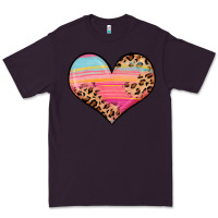 Plum valentine s day colorful heart Premium Tee - LillyAllenDesigns
