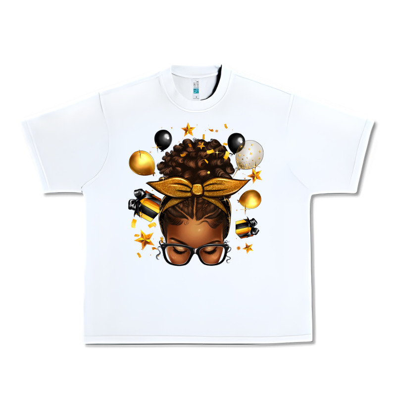 New Year's Eve Afro Messy Bun Urban Heavy Tee by texasbilliewilder | Teevron
