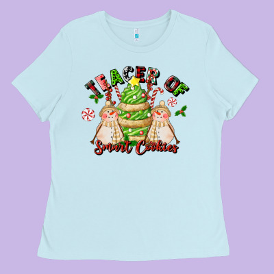 Teacher Of Smart Cookies Ladies Tee Designed By Lillyallendesigns