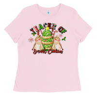 Bubblegum Pink teacher of smart cookies Ladies Tee - LillyAllenDesigns