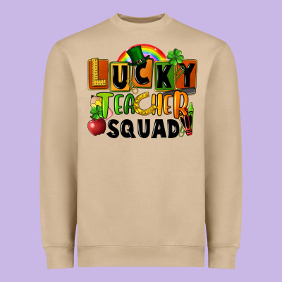 Lucky Teacher Squad Heavyweight Sweatshirt Designed By Fadigitalartstudio