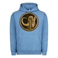 Pigment Pebble Blue mammoth black king Urban Hoodie - lanVoArt