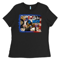 Black Red White Moo Heifers Ladies Tee - RanaPortraitStore