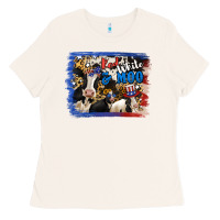 Bone Red White Moo Heifers Ladies Tee - RanaPortraitStore