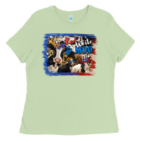 Matcha Red White Moo Heifers Ladies Tee - RanaPortraitStore