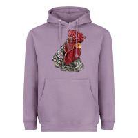 Lavender dominique rooster head Heavyweight Hoodie - LillyAllenDesigns