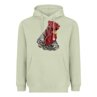 Matcha dominique rooster head Heavyweight Hoodie - LillyAllenDesigns