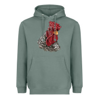 Sage dominique rooster head Heavyweight Hoodie - LillyAllenDesigns