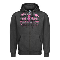 Charcoal Heather Just a Mama Out Here Trying Not To Raise Assholes Zipper Hoodie - CowhideDigitalArt