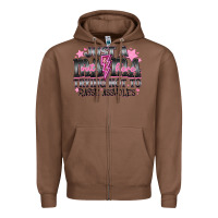 Chestnut Just a Mama Out Here Trying Not To Raise Assholes Zipper Hoodie - CowhideDigitalArt
