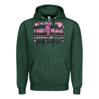 Sports Green Just a Mama Out Here Trying Not To Raise Assholes Zipper Hoodie - CowhideDigitalArt