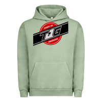 Pigment Oil Green toqger vintage rainbow line Urban Hoodie - lanVoArt