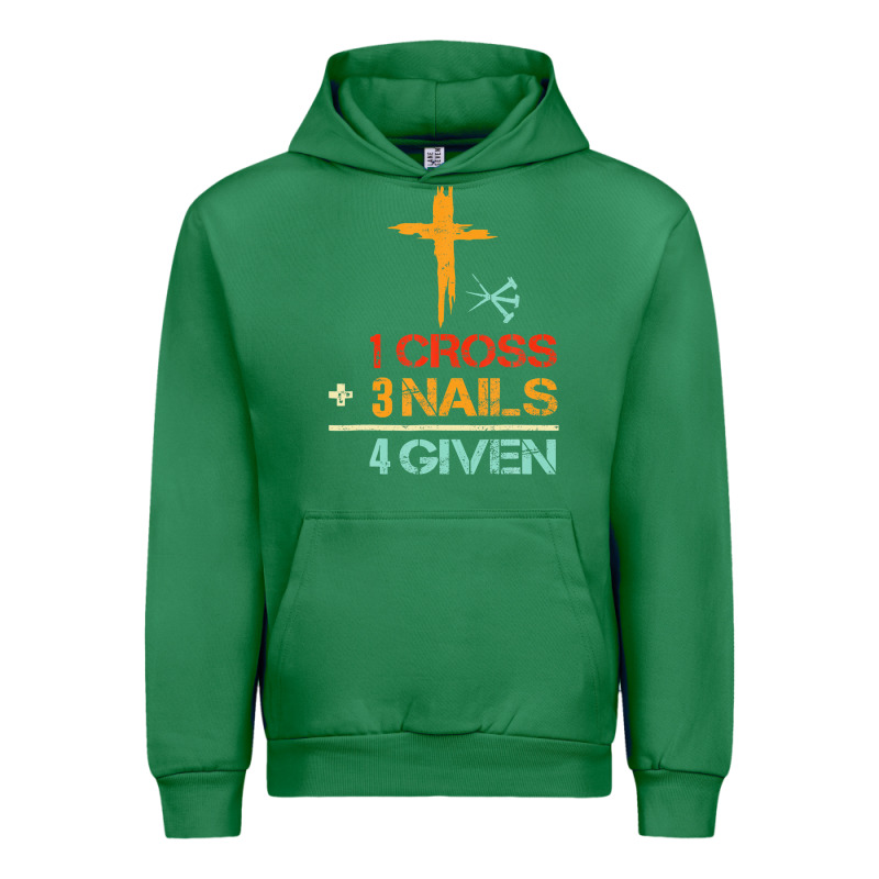 Vintage 1 Cross 3 Nails Forgiven Christian Easter Gift Urban Hoodie by lanVoArt | Teevron