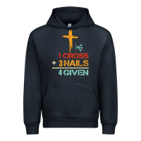 Navy Vintage 1 Cross 3 Nails Forgiven Christian Easter Gift Urban Hoodie - lanVoArt