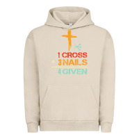 Pigment French Oak Vintage 1 Cross 3 Nails Forgiven Christian Easter Gift Urban Hoodie - lanVoArt