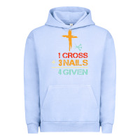 Pigment Grape Ice Vintage 1 Cross 3 Nails Forgiven Christian Easter Gift Urban Hoodie - lanVoArt