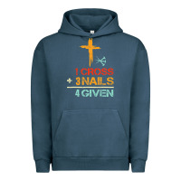 Pigment Midnight Navy Vintage 1 Cross 3 Nails Forgiven Christian Easter Gift Urban Hoodie - lanVoArt