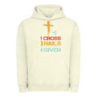 Pigment Pistachio Vintage 1 Cross 3 Nails Forgiven Christian Easter Gift Urban Hoodie - lanVoArt