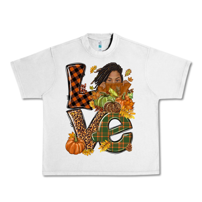 Love Fall With Afro Woman Urban Heavy Tee by NancyCooperArtShop | Teevron