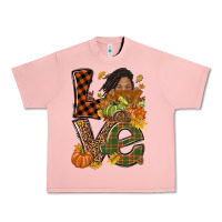 Salmon Love Fall with afro woman Urban Heavy Tee - NancyCooperArtShop