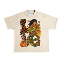 Sandshell Love Fall with afro woman Urban Heavy Tee - NancyCooperArtShop