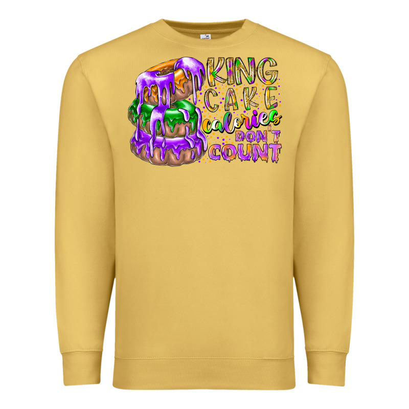 King Cake Calories Dont Count Premium Sweatshirt by RacoonDesign | Teevron